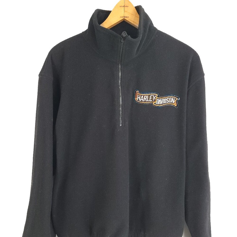 C&B Sport Croft Barrow Jacket Men's Large Black 1/4 Zip Pullover Long Sleeve